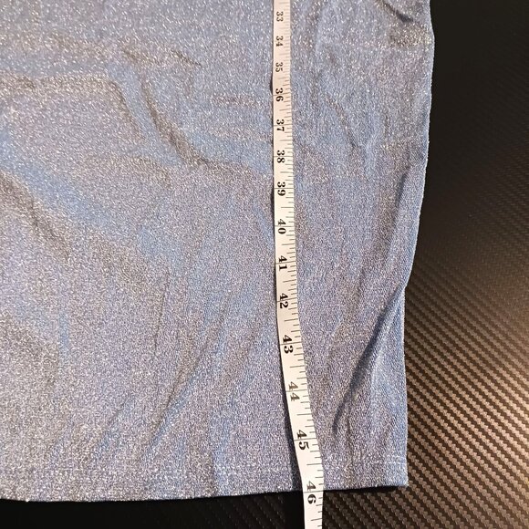 Naked Wardrobe Metallic Hourglass Midi Dress in Blue, Size‎ 1X - Picture 14 of 14